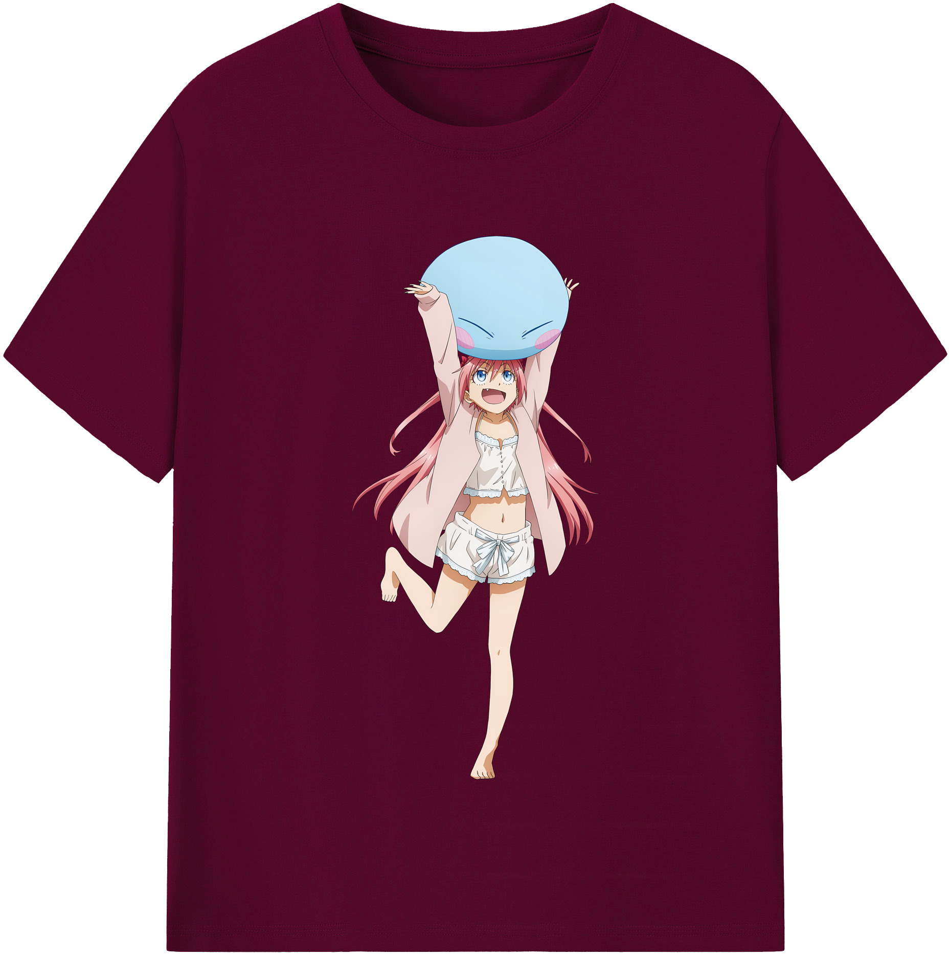 （画像用） 転スラ Regarding Reincarnated to Slime レディースカジュアルプリントTシャツ（綿100％）